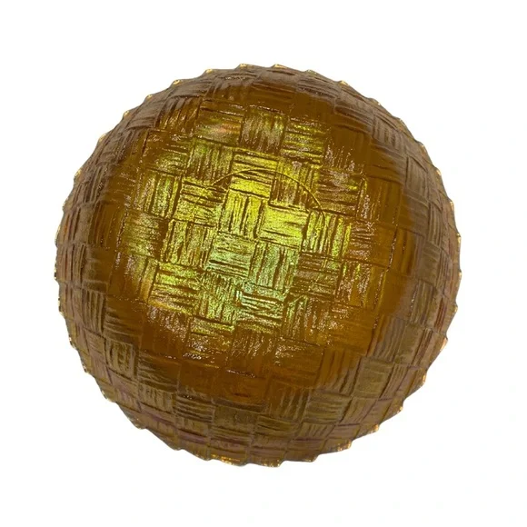 Vintage Indiana Glass Marigold Carnival Glass Basket Weave Pattern 9" Bowl - Picture 4 of 5